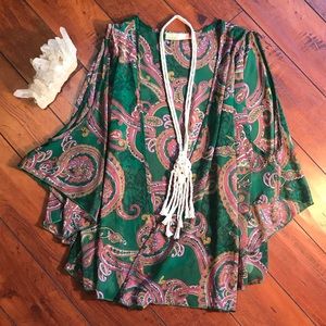Paisley Sheer Boho Kimono